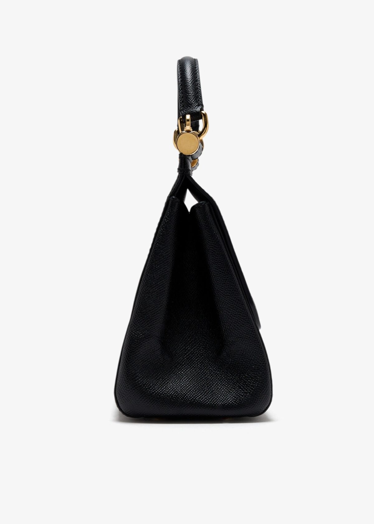 Dolce & Gabbana Dauphine Miss Sicily bag in textured leather with leopard lining