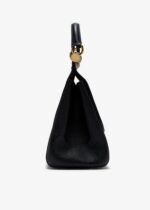 Dolce & Gabbana Dauphine Miss Sicily bag in textured leather with leopard lining