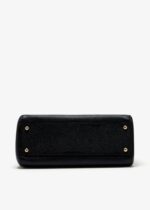 Dolce & Gabbana Dauphine Miss Sicily bag in textured leather with leopard lining