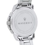Maserati Successo Men's Chronograph watch in silver stainless steel with multi-color strap.