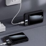 Powerey 10000mAh MagSafe power bank with LCD screen and built-in cables