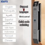 XSDTS DF14XF smart door lock with 3D facial recognition on a modern steel door