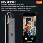 XSDTS DF14XF smart door lock with 3D facial recognition on a modern steel door