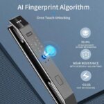 XSDTS DF14XF smart door lock with 3D facial recognition on a modern steel door