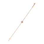 Chopard Happy Diamonds bracelet in 18K rose gold with a single moving diamond