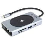 Dicota D32059 10-in-1 USB-C Charging Hub 100W Silver Aluminum