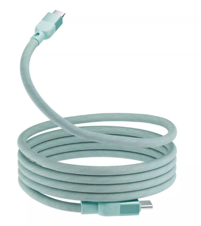 EQ 2-meter 100W USB-C to USB-C cable in vibrant green