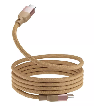 EQ 2-meter 100W USB-C to USB-C fast charging cable in Starlight
