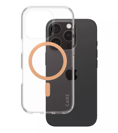 Clear Panzer-Care Peachy MagSafe Case for iPhone 16 Pro 6.3-inch