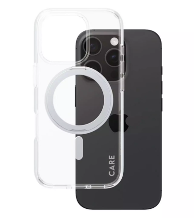 Panzer Care Mag-Safe Case with Silver Kickstand for iPhone 16 Pro 1326