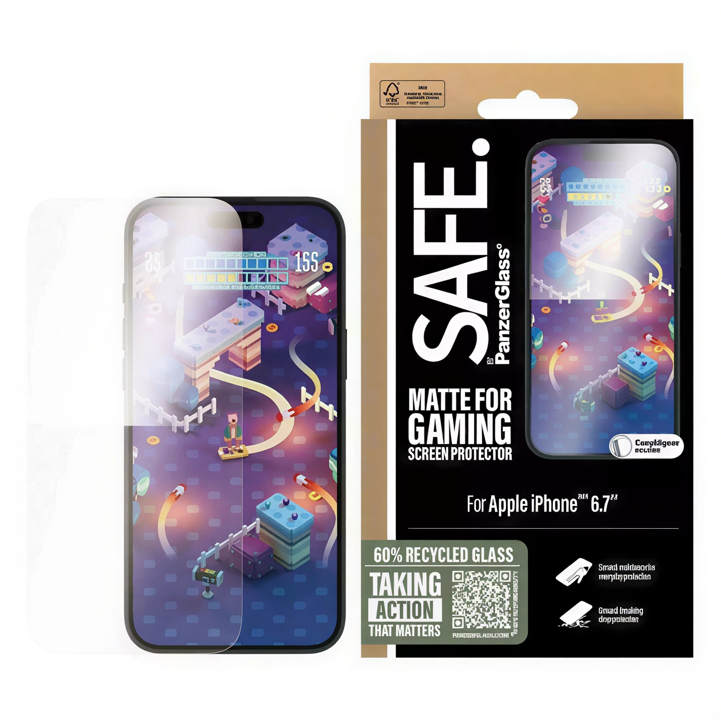 panzerglass-safe-iphone-16-plus-gaming-screen-95888 PanzerGlass Safe by PG Gaming Screen Protector for iPhone 16 Plus 6.7-inch