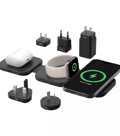 Belkin 3-in-1 BoostCharge Pro Foldable Qi2 Wireless Charger in Black