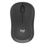 Logitech M241 Silent Bluetooth Mouse in Graphite showing its compact, ergonomic shape.