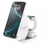 White Belkin 3-in-1 Foldable Magnetic Charger with 25W Qi2 Fast Charging