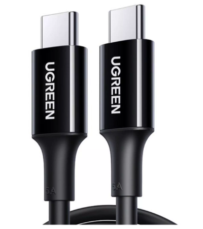 Ugreen 2-meter 100W USB-C to USB-C fast charging cable in black.