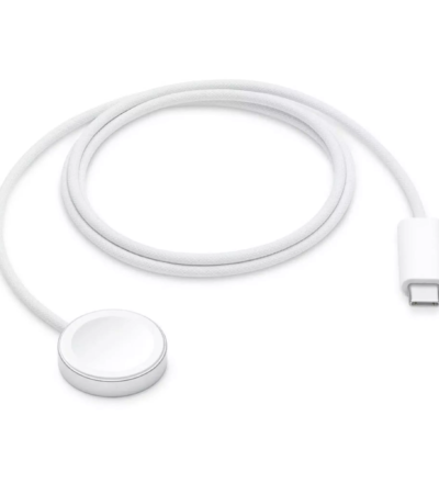 Official Apple Watch Magnetic USB-C Charging Cable (1m) in white.