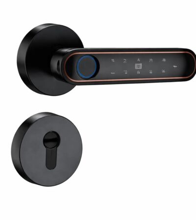 Modern Smart Lock T12 with illuminated keypad and fingerprint sensor