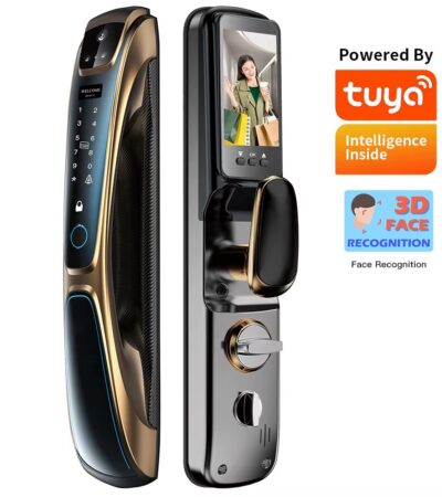 Automatic 3D face recognition smart door lock with fingerprint and keypad