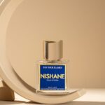 Rectangular glass bottle of Nishane Fan Your Flames Extrait with gold cap