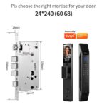 smart door lock featuring 3D face recognition, fingerprint sensor, and built-in camera.