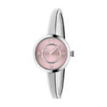 Gucci Model 2000 Ladies' 24mm Watch with Pink Guilloche Dial and Steel Bangle
