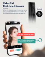 ES452D smart door lock with 3D face recognition and palm print scanner