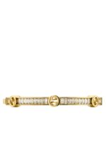 Gucci Blondie Crystal Bangle Bracelet in gold-toned brass with interlocking G logo.