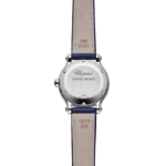 Chopard Happy Sport 25mm Watch with Dancing Diamonds and Blue Leather Strap