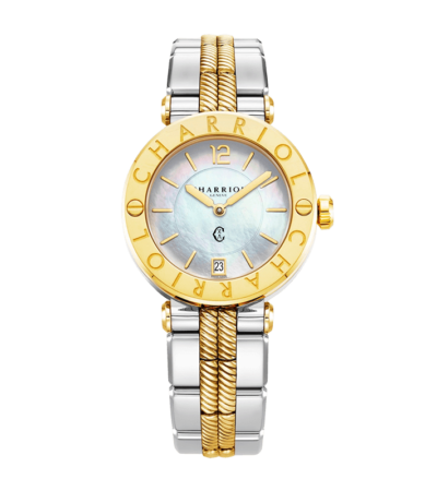 Charriol Navigator Cruise 36mm watch with two-tone steel and yellow PVD bracelet