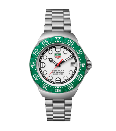TAG Heuer Formula 1 Solargraph 38mm Men's Watch with White Dial