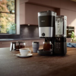 Philips HD7900/50 All-in-1 Brew Coffee Maker with Integrated Grinder in Black and Silver