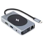 Dicota D32059 10-in-1 USB-C Charging Hub 100W Silver Aluminum