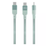 EQ 2-meter 100W USB-C to USB-C cable in vibrant green