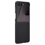 Black Galaxy Z Flip7 Kind Suit-case showing sleek texture and camera cutouts