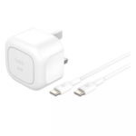 White Belkin 30W USB-C Wall Charger with 1m USB-C to USB-C Cable