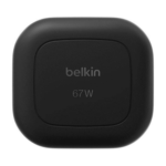 Black Belkin 67W Dual USB-C GaN Wall Charger showing two ports