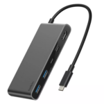 Belkin 7-in-1 USB-C Hub in Silver showing multiple ports and 100W PD support