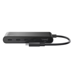 Black Belkin 5-Port USB-C Hub showing 100W PD and HDMI ports