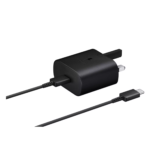 Samsung 25W PD Wall Adapter with USB-C to USB-C Cable in Black