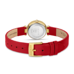 Escada Scarlett women's watch with red rectangular dial and red leather strap