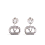 Valentino Garavani Ovalette earrings with Swarovski crystals and VLogo signature