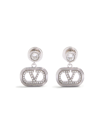 Valentino Garavani Ovalette earrings with Swarovski crystals and VLogo signature