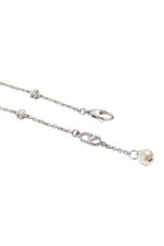 Valentino Garavani VLogo Signature bracelet with pearls and Swarovski crystals in rhodium-tone metal.