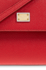 Small red Dolce & Gabbana Miss Sicily bag in textured Dauphine leather with gold hardware.