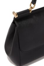 Dolce & Gabbana Dauphine Miss Sicily bag in textured leather with leopard lining
