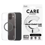 Clear Panzer-Care Black MagSafe Case for iPhone 16 Plus 6.7-inch