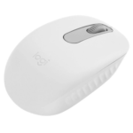 Logitech M196 Bluetooth mouse in White with a sleek, ergonomic body.