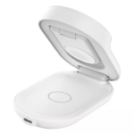 White Belkin 3-in-1 Foldable Magnetic Charger with 25W Qi2 Fast Charging