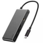 Silver Belkin 8-Port USB-C Hub showing 2.5G Ethernet and HDMI ports