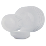 Chefline 12-Piece Opal Dinner Set | Durable & Elegant Tableware